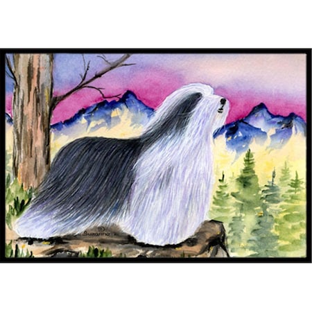 Carolines Treasures Bearded Collie Doormat - 24 x 36 in. SS8338JMAT